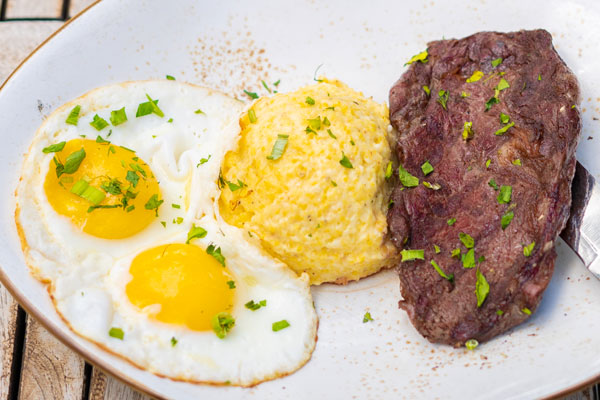 Steak, Eggs & Polenta